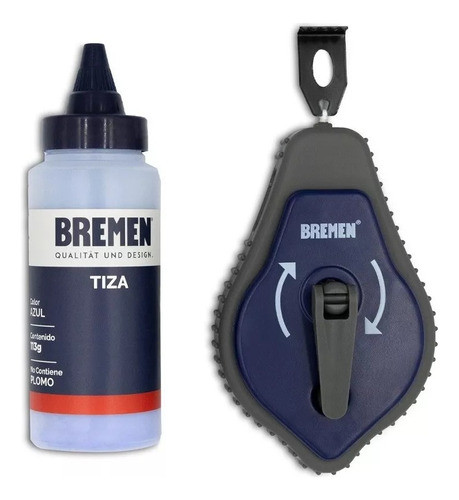 Marcador De Tiza 30m Y Repuesto  Uso Profesional Bremen 6778 1