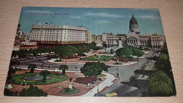 Antigua Postal Buenos Aires Plaza Del Congreso 0