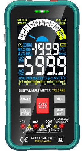 Tester Multimetro Digital Capacimetro, Con Modo Smart Autom. 0