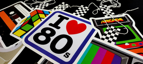 Banderin Figuras 80s Deco Colgantes Festejo Decada 80 1