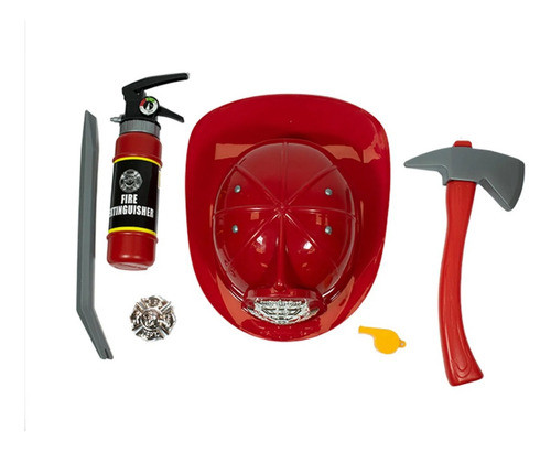 Set Kit Bombero Fire Fighting Casco Matafuego Juego Juguete 1