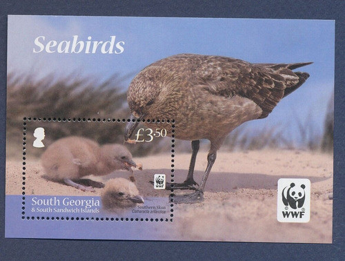 2012 Wwf Fauna- Aves Skua- South Georgia (bloque) Mint 0