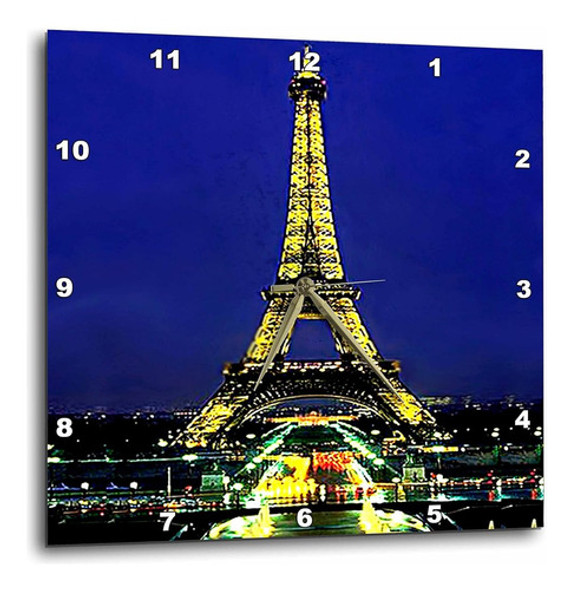 3drose Dpp_587_3 Reloj De Pared De La Torre Eiffel, 15 Por 1 0