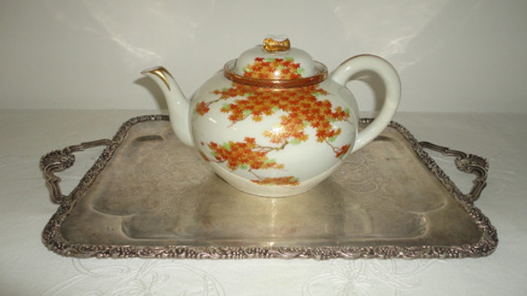 Tetera Porcelana Japonesa Antigua Lindo Diseño Veala 0