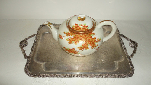 Tetera Porcelana Japonesa Antigua Lindo Diseño Veala 1
