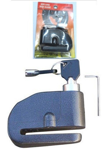 Tranca Para Disco De Freno Con Alarma Moto Bicicleta 0