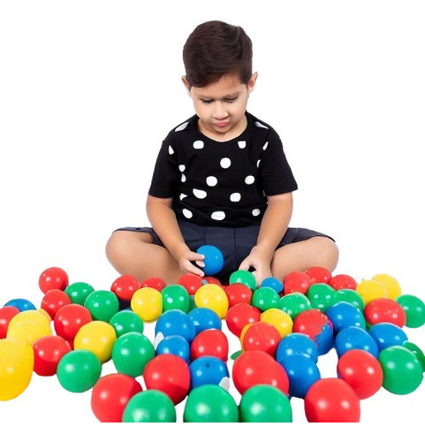Bolinha De Piscina Full Colorida Saco C/100 Bebê Criança 0