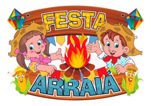 Painel Parede Decoração Festa Junina Mural São João 68x48cm 0