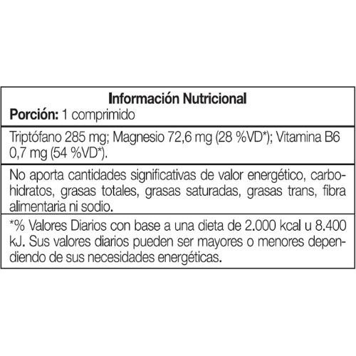 Triptofano Con Magnesio + B6  60 Comp. 1