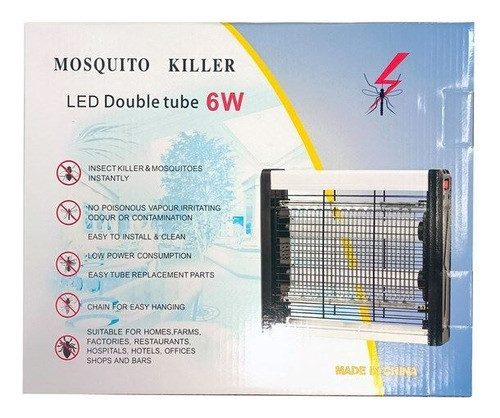 Lámpara Led Antimosquitos Doble Tubo 6w, En Caja 1