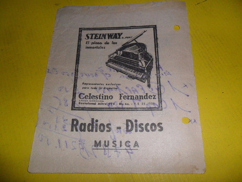 Celestino Fernandez Disco Lp Vinilo Boleta 1958 1