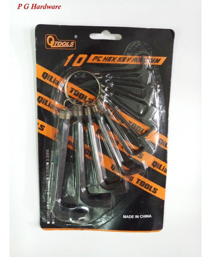 Juego De Llaves Allen 10 Pcs En Soporte Plástico Herramienta 1