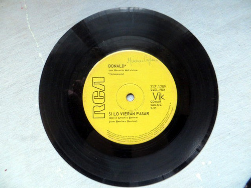 Donald Tiritando + Si Lo Vieran Pasar Vinilo Simple 0