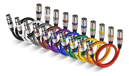Xlr A Xlr Cable De Audio De Micrófono De Colores Equilibrado 0