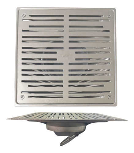 Set X 2 Rejilla Desague Acero Inoxidable 12x12 Mozart 1