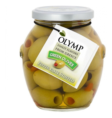 Azeitonas Verdes Gregas Olymp Mamute Com Pimentão 200g 0