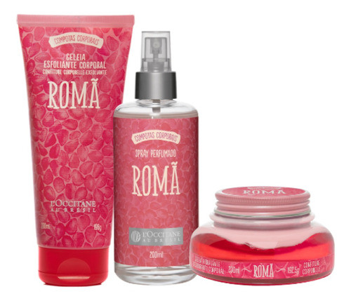 Kit Romã Loccitane - Spray, Compota Corporal E Gel De Banho 0