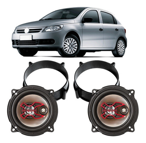 Kit Alto Falante Gol G5 G6 G7 Somente Traseiro 5  Bravox Par 0