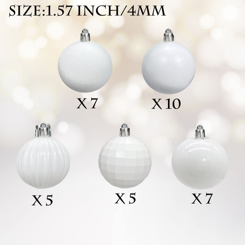 Aogu - 34 Esferas Navideas Para Rbol De Navidad, Adornos Col 1
