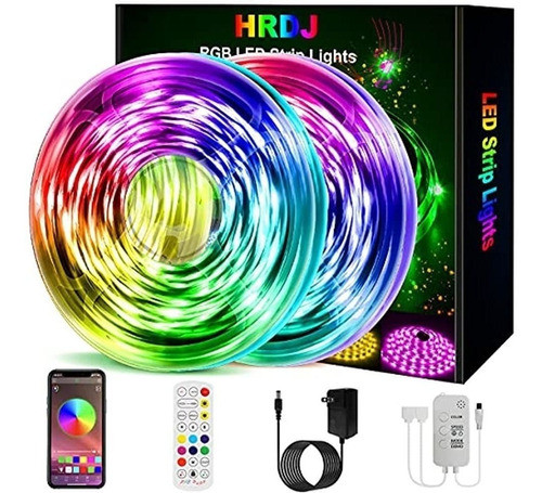 Tira De Luces Led Hrdj De 66 Pies, Sincronización Musical, Q 0