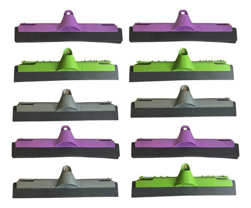 Kit Com 10 Rodo De Plástico Sortidas 30cm Sem Cabo 0