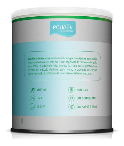 Kit 3 Creatina 100% Monohidratada Zero Açúcar 300g Equaliv 1