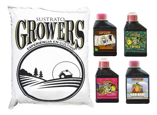 Growers Original 50lts Top Crop Under Veg Bloom Bud 250ml 0