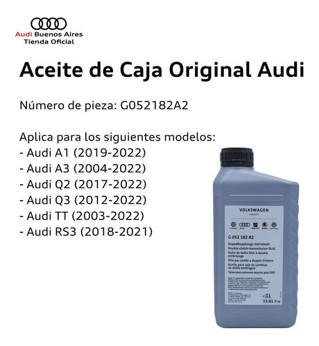 Aceite De Transmisión Caja Automatica Audi G-052-182-a2 1