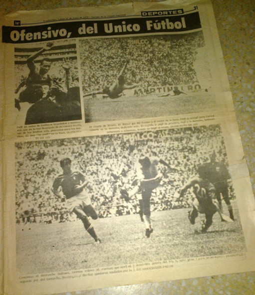 Pelé 8 Páginas Mundial 1970 Y Libertadores El País Bp Color 1