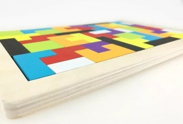 Tetris 40 Piezas Madera Montessori Rompecabeza Encastre 8828 1