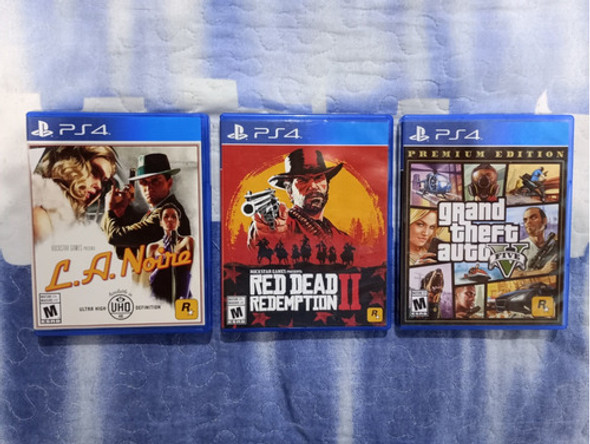Lote Juegos Físicos Gta V, Red 2 Y La Noire Originales Ps4 0