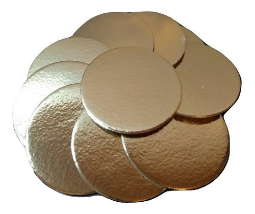 Discos Dorados De 12 Cm. Eco. Mini Tortas. 20 Unidades 0