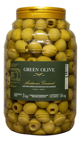 Aceitunas Verdes Desc. Green Olive N° 000 X 1,6 Kg. Esc. Pet 0