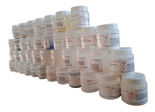 Reagentes Escolar 80 Tipos P/ Laboratórios Ciências Completo 0