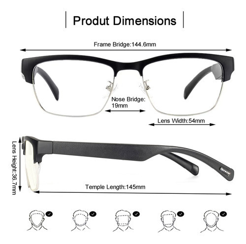 Doviico Gafas Inteligentes Con Bluetooth Para Hombres Y Muje 1