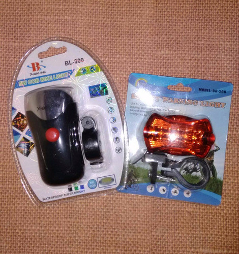 Kit Luz Delantera + Luz Trasera Para Bicicleta 1