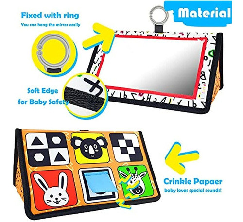 Epessa Floor Mirror Toy Para El Tiempo Boca Abajo Del Bebé, 1