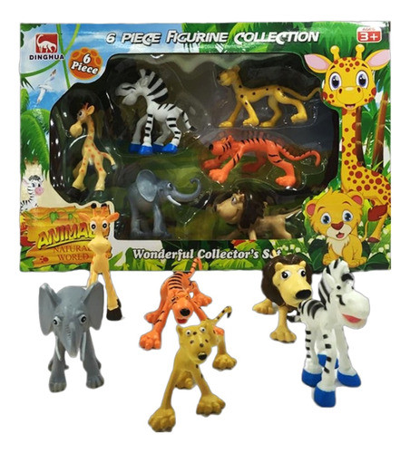 Animales Caricatura X6 10cm Divertido Juguete Niño Regalo 0