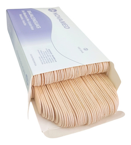 Bajalenguas Madera Adulto Descartable X 200 Uds Novamed 0