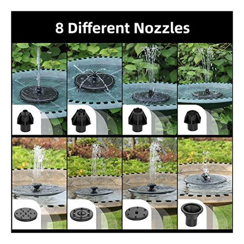Fuente De Agua Solar De 4w Con Luces Led 1