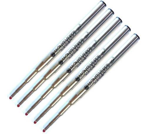 5 Repuestos Soft Roll Ballpoint (m14) Bold Negra Montblanc 0