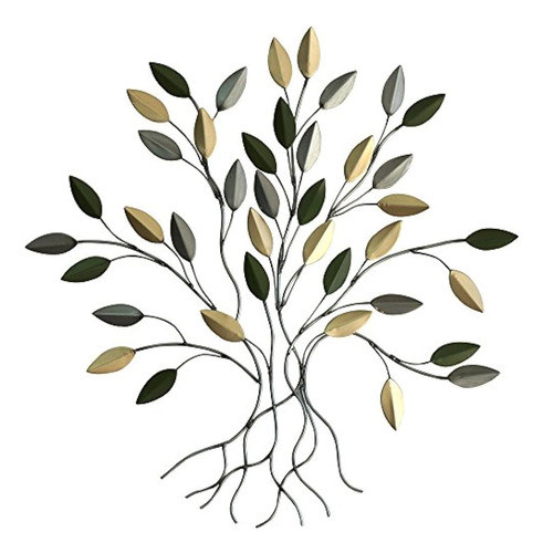 Hora Cómoda 38 Árbol De La Vida Con Hojas De Verde Y Oro Dec 0