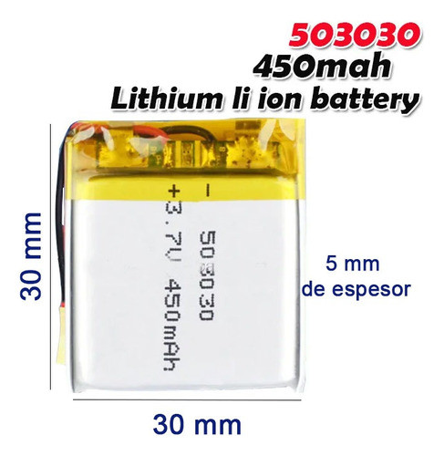 1bateria Auricular Parlante Smart Watch 3.7v 450mah 503030 1