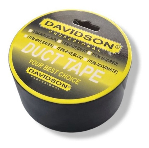 Cinta Duct Tape Negra Impermeable Multipropósito Davidson 0