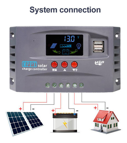 Controlador De Carga E Descarga Recarregador De 12 Volts/24 1