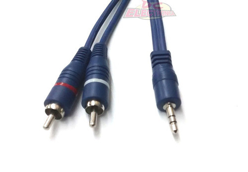 Cable Miniplug A 2 Rca 90cm Reforzado Enmallado Arwen 0