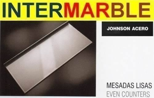 Mesadas Cocina Johnson Acero 304 Lisa Ciega 160x61 C/zocalo 1