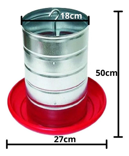 Kit 10 Unidades Comedouro Frangos Pintinhos Galinhas 10kg 1