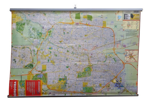Mapa Ciudad De Córdoba 80x60cm Plastificado Y Laminado 0