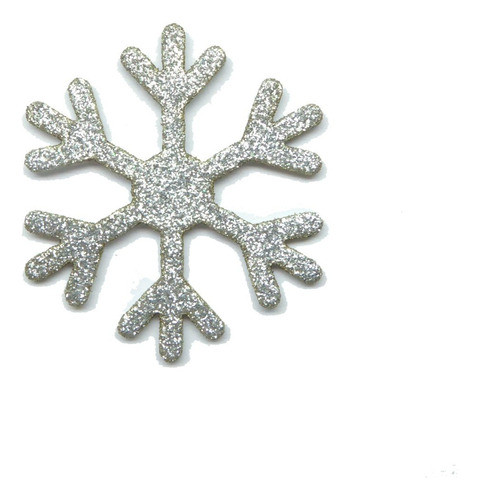 Copos Frozen Goma Eva Glitter Plateada 5 Cm X 40 Unidades 0